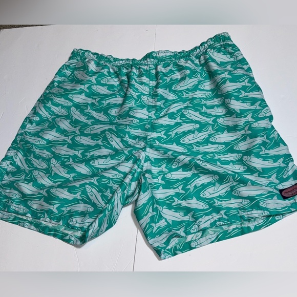 Vineyard Vines Swim Trunks fishy- Mens XLarge Green Mesh shorts - Picture 1 of 10
